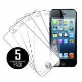 MPERO 5 Pack of Ultra Clear Screen Protectors for Apple iPhone 5 / 5S / 5C