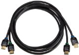 AmazonBasics High-Speed HDMI Cable 2-Pack - 6.5 Feet (2 Meters) Supports Ethernet, 3D, 4K and Audio Return