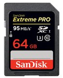 SanDisk Extreme PRO 64GB UHS-I/U3 SDXC Flash Memory Card with up to 95MB/s- SDSDXPA-064G-AFFP
