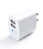 POWERGEN Dual USB Wall Charger, 12-Watt, White