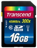 Transcend 16 GB High Speed 10 UHS Flash Memory Card TS16GSDU1E (up to 45 MB/s, 300x)