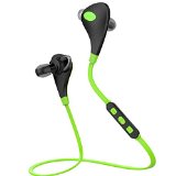 Bluetooth Headset, Bekhic HIFI-MK5 HIFI Wireless V4.1 Mini Lightweight Wireless Stereo Sports/running & Gym/exercise Bluetooth Headphones Headsets With Mic Microphone (Green)