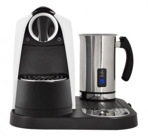 Coffee maker with milk frothier